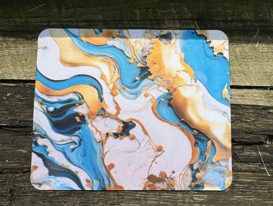 Blue marble mouse pad