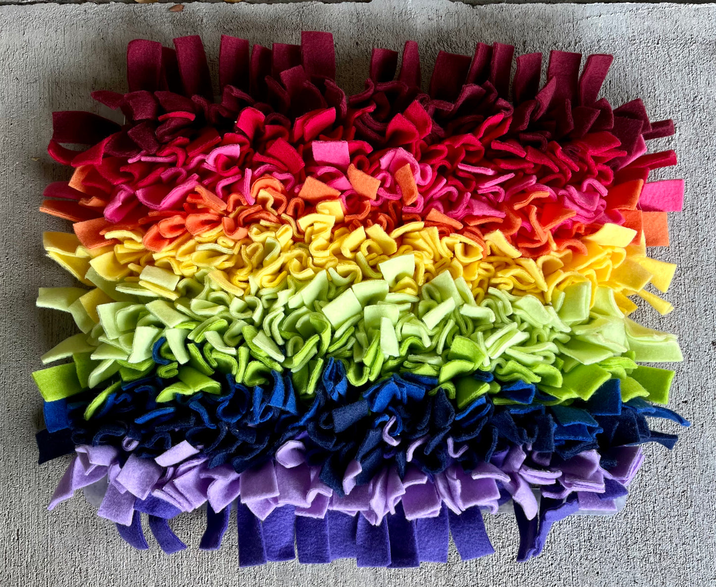 Rainbow pre made large snuffle mat